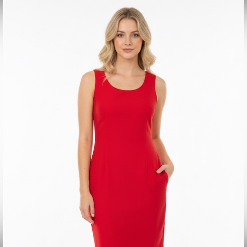 JENNIFER Eden red shift dress size 14 vintage new with tags